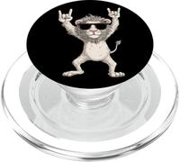 Leone fresco con occhiali da sole che dondola fuori PopSockets PopGrip per MagSafe