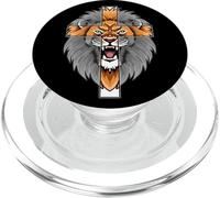 Leone Gesù Croce Dio benedica la Bibbia La via Verità ARTE SUL RETRO PopSockets PopGrip per MagSafe