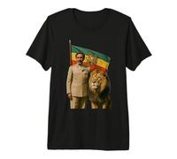 Leone Giuda imperatore etiope Haile Selassie Rasta Maglietta Premium