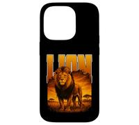 LEONE grande gatto re della savana enorme predatore gatti caccia Custodia per iPhone 14 Pro