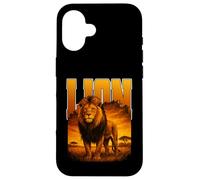 LEONE grande gatto re della savana enorme predatore gatti caccia Custodia per iPhone 16