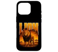 LEONE grande gatto re della savana enorme predatore gatti caccia Custodia per iPhone 16 Pro