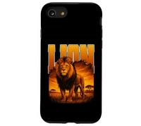 LEONE grande gatto re della savana enorme predatore gatti caccia Custodia per iPhone SE (2020) / 7/8