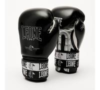 Leone Guanti Boxe Iconic Black dorso in Pelle 10Oz Nero