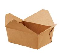 Leone - H0712 - Contenitori rettangolari da asporto - 21 x 16 x 9 cm - carta kraft-PE - avana - Leone - conf. 40 pezzi - 96599 - Conf. da 1 Pz. - H0712