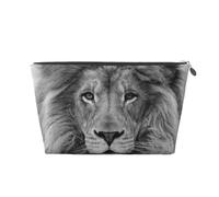 Leone in bianco e nero, Borsa da toilette Borsa per trucco Borsa per cosmetici Borsa da toilette da viaggio portatile