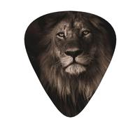 Leone in caduta 3D,12 pezzi di plettri per chitarra, 3 plettri di diverso spessore per chitarra acustica, basso, ukulele