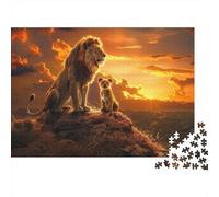 Leone King Puzzle 1000Pcs Fauna selvatica Decorazione Per La Casa. Rilassamento E Intelligence Per Adulti E Bambini Da 14 Anni 52x38cm/1000pcs