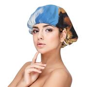 Leone, leopardo e tigre lottano per il cibo stampato,Cuffia da notte in raso per adulti - Cuffia da notte elastica per donna, copricapelli per la notte