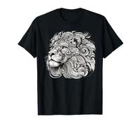 Leone Maestoso Mandala Arte Spirituale Testa Leone Leone Maglietta