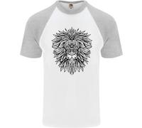 Leone Mandala Arte DA UOMO S/S Baseball T-Shirt