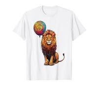 Leone Mandala Ritratto Animale Stampa Illustrazione Motivo Leone Maglietta