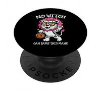 Leone, nessuna strega può domare questa criniera - Halloween inquietante PopSockets PopGrip Adesivo