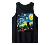 Leone Notte Stellata Van Gogh Rendition Jungle Cat Artistry Canotta