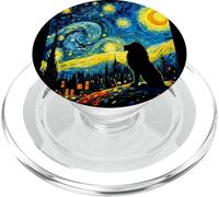 Leone Notte Stellata Van Gogh Rendition Jungle Cat Artistry PopSockets PopGrip per MagSafe