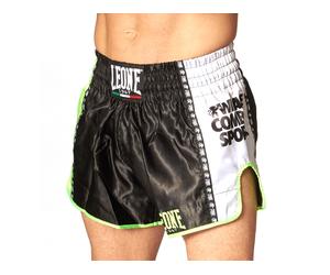 LEONE PANTALONI KICKBOXING MUAI THAY AB760 01 THAI TRAINING NERO