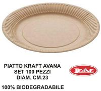 Leone Piatto Kraft cm 23 Set 100 pezzi Avana O5101