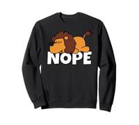 Leone Pigra Nope Not Today Gatto Selvatico Pigro Pigrizia Felpa