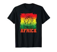Leone Popolazione Continente Africa Mappa Maglietta