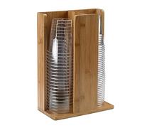 Leone Portabicchieri In Bamboo Naturale, 21 x 11 x 30 cm