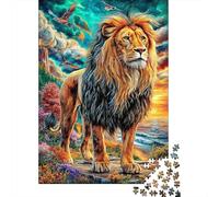 Leone Puzzle 1000 Pezzi, Jigsaw Puzzle Difficili Per Adulti E Ragazzi Dai 14 Anni in Su, Home Giochi Puzzle 38x26cm/1000pcs