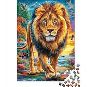 Leone Puzzle 1000 Pezzi, Jigsaw Puzzle Difficili Per Adulti E Ragazzi Dai 14 Anni in Su, Home Giochi Puzzle 52x38cm/1000pcs