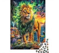 Leone Puzzle 1000 Pezzi, Jigsaw Puzzle Per Adulti E Ragazzi Dai 14 Anni in Su, Giochi Stimolanti Per Tutta La Famiglia 52x38cm/1000pcs