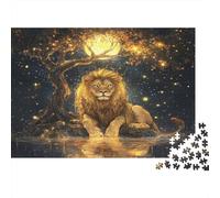Leone Puzzle 1000 Pezzi Mostra Difficoltà Materiali Legnosi Bambini 1000pcs (75x50cm)