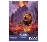 Leone Puzzle 1000 Pezzi Paesaggio vulcanico Puzzle Gioco Di Pazienza E Riflessione Decorazione Della Parete Della Casa In Cartone 100% Riciclato Per Adulti E Bambini Oltre I 14 Anni 38x26cm/1000p