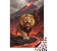 Leone Puzzle 1000Pcs vulcano Jigsaw Puzzle Edugattoivo Puzzle Idea Regalo Gioco Di Abilità Per Adulti E Bambini 1000pcs (75x50cm)