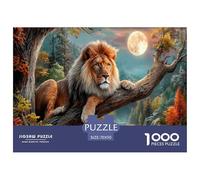 Leone Puzzle Impossibili 1000Pcs Moonlit Autumn foresta Decorazione Per La Casa. Giochi Rilassamento E Intelligence Per Adulti E Ragazzi Da 14 Anni 70x50cm/1000pcs