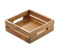 Leone - S5003 - Cassetta per alimenti - 20 x 20 x 7 cm - legno di acacia - Leone - 96608 - Conf. da 1 Pz. - S5003