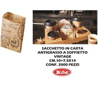 Leone Sacchetto Antigrasso cf 2000 pezzi cm 10+7,5x14h Vintage LEO6606