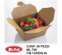 Leone Scatola Chiusa Kraft Pe Avana B.Co cf 50 pz Cm13x9x6.4hml 750 O0711