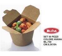 Leone Scatola Chiusa Kraft Pe Avana cf 50 pz ml 750 cm 9.8x8.5x9.2h O0710