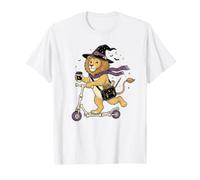 Leone Scooter Strega Halloween Bambini Uomo Donna Maglietta