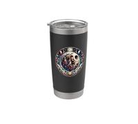 Leone Segno Zodiacale Luna Stelle Astrologia Arte Celeste Bicchiere termico in acciaio inox doppia parete