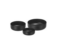 Leone Set 3 ciotole nere in acciaio Set 3 ciotole nere in acciaio