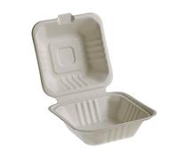 Vaschette Hamburger box Take Away Bio - 15 x 15 cm - Leone - conf. 50 pezzi