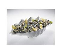 leone srl Vassoio Conchiglia MELAMINA Bianca CM.55X28X17H