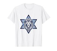 Leone Star Of Magen David sostiene Israele IDF ebraica Gerusalemme Maglietta