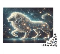 Leone Stellare Astrologia 100% Cartone Riciclato Leone Celeste in Cielo Stellato Puzzle da 1000 Pezzi per Adulti La Sfida Impossibile 70x50cm/1000pcs