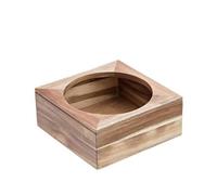 Supporto per ciotola - in bamboo - 26x26x11 cm - Colore Naturale - Leone