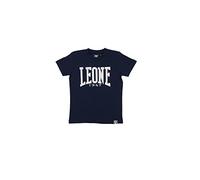 LEONE - T-Shirt Manica Corta con Stampa e Logo Basic - Navy-White Logo (10B), XL