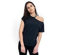 Leone - T-Shirt Monospalla da Donna Black And White - Black (09), S
