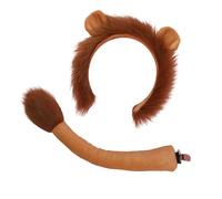 Leone Tail Bandband Cosplay Set-Animal Costume Con Orecchie Di Leone E Coda Per Donne Divertenti Travestiti Per Le Prestazioni Della Scuola | Fascia Da Cosplay Del Leone Versatile Per Copre