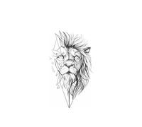 Leone tatuaggio temporaneo, dura fino a 15 giorni Adesivo semipermanente impermeabile magico.