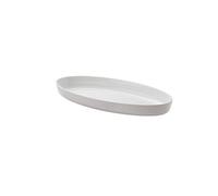 Leone Vassoio ovale bianco in melamina, 45x25x6,5 cm Vassoio ovale bianco in melamina, 45x25x6,5 cm