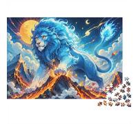 Leone vulcano Luna 1000pcs Mini Puzzle per Famiglia Difficile | 52 x 38 cm, scatola decorativa per soggiorno, struttura durevole, regalo di compleanno, sollievo dall'ansia