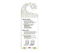 Leone - W4105 - Appendiporta hotel "cambio asciugamani" - cartoncino plastificato - Leone - conf. 20 pezzi - 102981 - Conf. da 1 Pz.